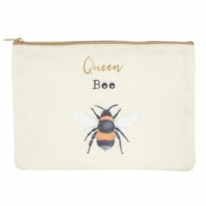 Make up bag with Queen Bee design - Shiny Happy Eco