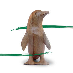 Wooden fair-trade, handcrafted Penguin. By Shiny Happy Eco.