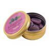 Open tin of Blackberry Jam scented soy wax melts by Shiny Happy Eco.