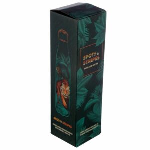 Stainless Steel Thermal Insulated Drinks Bottle with pictures of Tigers, in a box. By Shiny Happy Eco.
