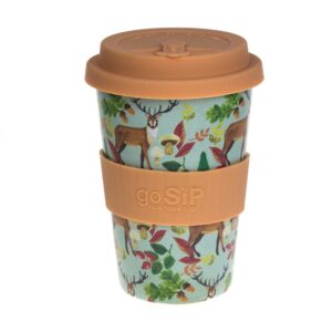 Reusable Travel Mug - Biodegradable - Stags design