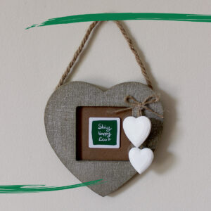 Heart shaped hanging photo frame by Shared Earth from Shiny Happy Eco