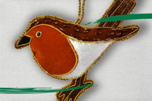 Robin hanging decoration new product from Shiny Happy Eco