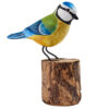 Hand painted blue tit wooden ornament from Shiny Happy Eco