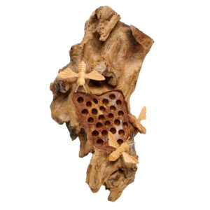 Root Beehive Wall Hanging Carving