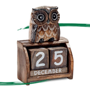Owl block calendar from Shiny Happy Eco
