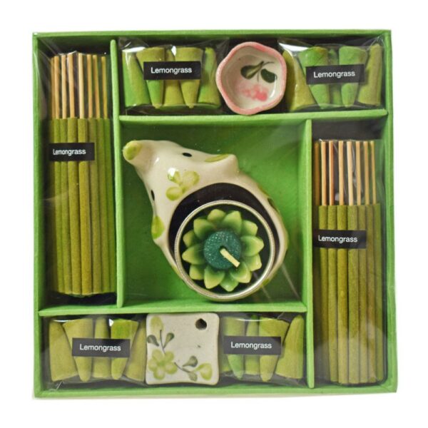 Lemongrass Incense and Candle gift set from Shiny Happy Eco