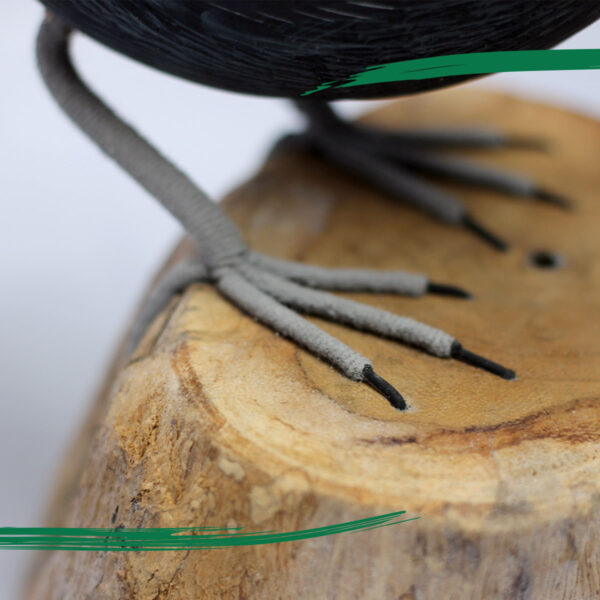 Wooden Blackbird - Large - Blackbird Ornaments available from Shiny Happy Eco