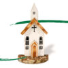 Wooden church on a plinth ornament from Shiny Happy Eco