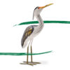Wooden Heron Carving, handmade and hand painted - Available from Shiny Happy Eco.