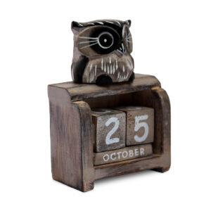 Owl perpetual calendar from Shiny Happy Eco