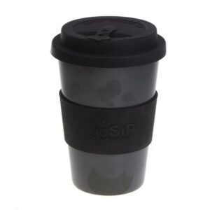 Reusable travel mug - Charcoal coloured.