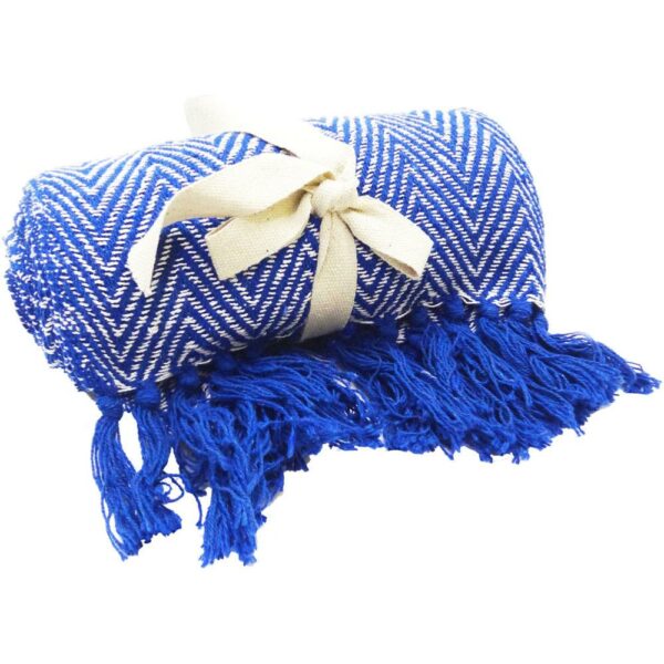 Throw - Blanket Soft Recycled Material - Blue