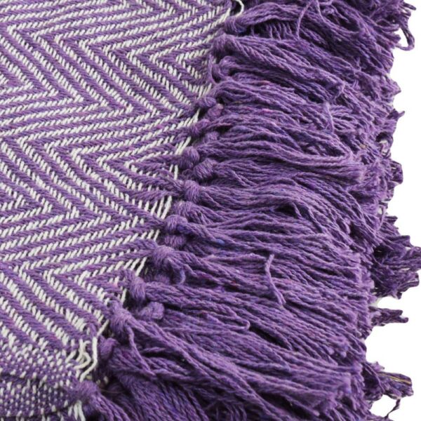 Throw - Blanket Soft Recycled Material - Lilac - Image 4