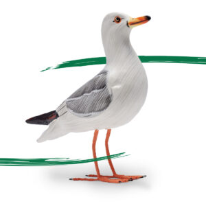 Wooden Seagull Ornament - Hand made & Painted available from Shiny Happy Eco.