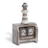 Lighthouse block calendar brown and white stripes available from Shiny Happy Eco.